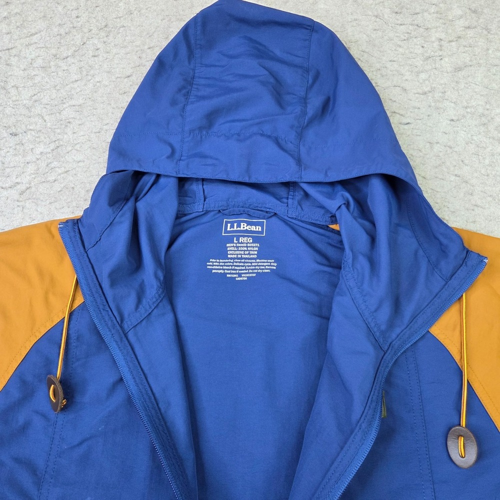 ✨LL Bean Mountain Anorak Jacket Men's L Classic Aztec 1/2 Zip Pullover Hooded - Picture 3 of 10